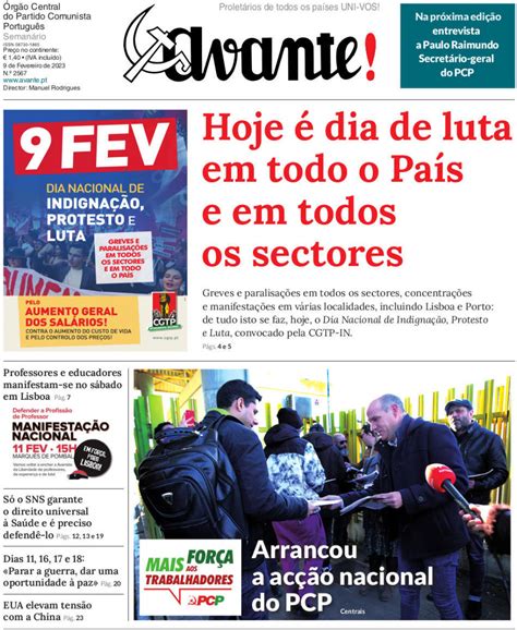 Capa Jornal Avante 9 Fevereiro 2023 Capasjornais Pt