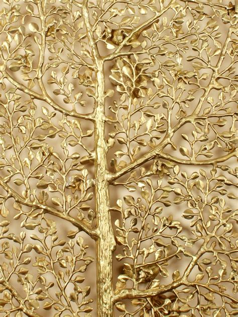 Large Brass Tree Of Life With Chirping Birds Wall Hanging