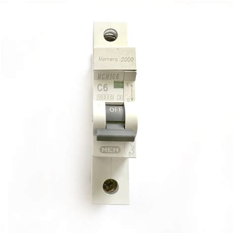 MCB S MEM Memera 2000 MCH106 C6 6A 6 MCB Circuit Breaker Type C