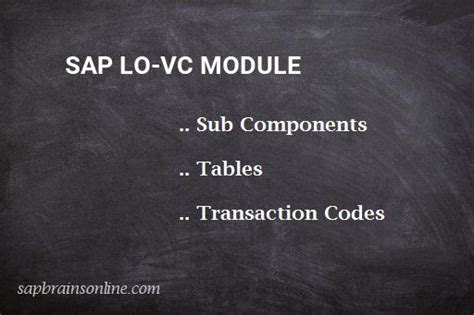 SAP Variant Configuration In LO LO VC Component Details Tutorials