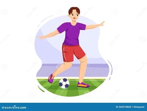 Set Of Futsal Cartoon Icon Design Template With Various Models. Vector ...