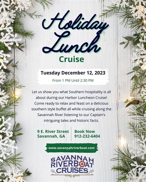 Holiday Lunch Cruise — Official Guides of Savannah