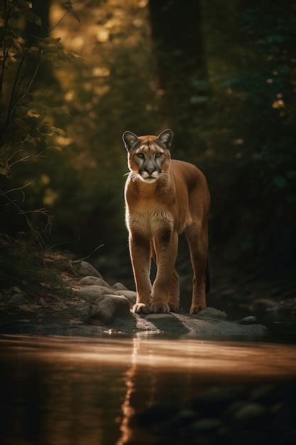 Free AI Image | View of wild puma in nature