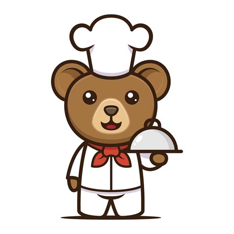 Cooking cute bear mascot design 8629911 Vector Art at Vecteezy