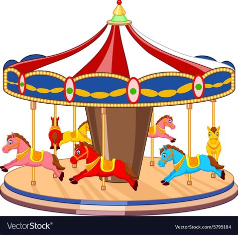 Cartoon Carousel Horse