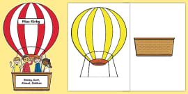 Hot Air Balloons Per A Editable Box Twinkl