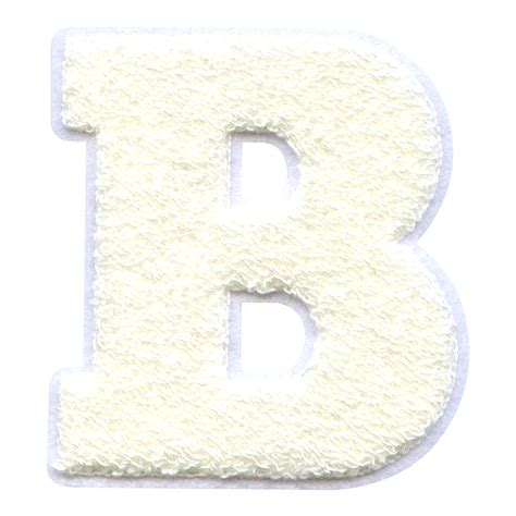 White Chenille Letter Patches With Premium Embroidered