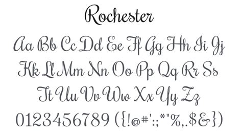 rochester font   fontsum