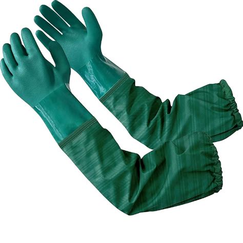 Chemical Resistant Gloves PACIFIC 26 Rubber Gloves, PVC Reusable, Heavy