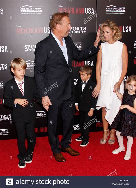 Kevin Costner, wife Christine Baumgartner and their children. The Stock ...