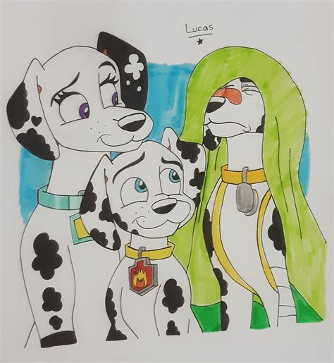Paw Patrol: Marshall and his family by l21fanarts on DeviantArt