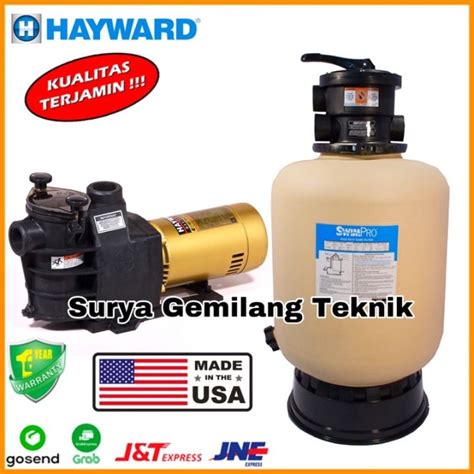 Paket Mesin Pompa Air Kolam Renang Hayward 1HP Sand Filter Hayward