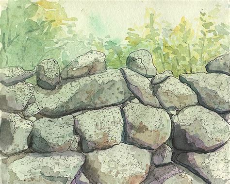 Stone Wall Sketch At Paintingvalley Explore Collection Of Stone