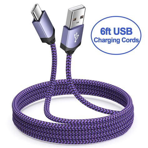 AILKIN USB-C to USB-A Cable, Type C Android Charger, Purple - Walmart.com