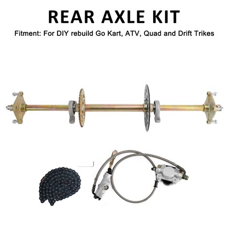 Atv Quad Go Kart Rear Live Axle Kit Sprocket Brake Wheel Hub Brake