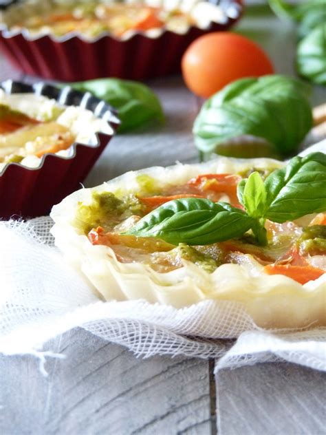 Tartelettes Fines Tomate Mozza Moutarde Pesto Cuisimiam