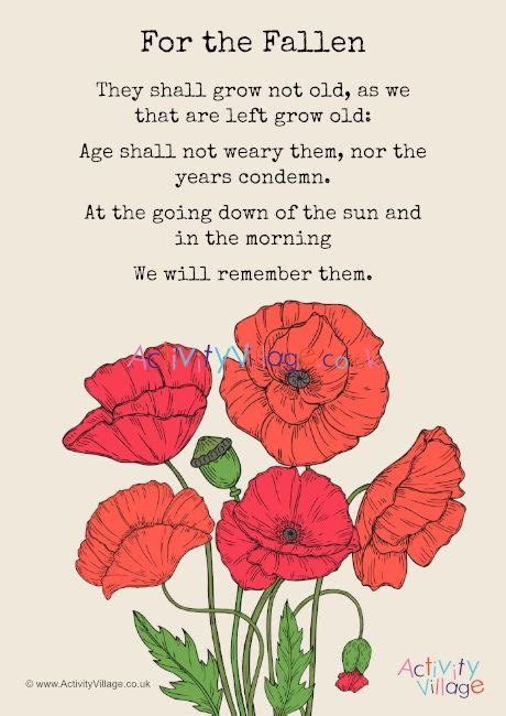 For The Fallen Poster For Remembrance Day Remembrance Day Quotes Remembrance Day Poems