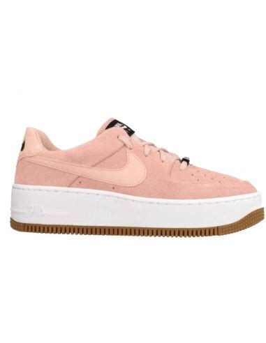 Nike Air Force One Plataforma Rosas Suela Marron En Oferta Con Env O