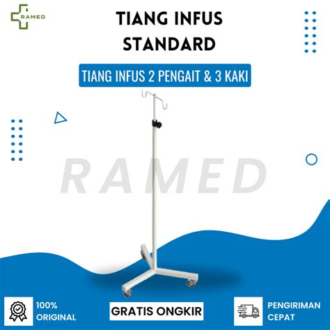 Jual Tiang Infus Kaki Roda Standar Rumah Sakit Klinik Tiang Infus