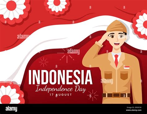 Indonesia Independence Day Vector Illustration On August With