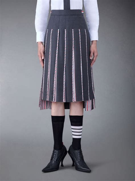 Classsic Twill Pleated Skirt Thom Browne