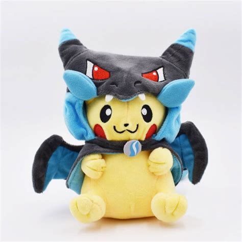 Pikachu Plush Mega Charizard X Cosplay Pok Mon Soft Toy Cm The