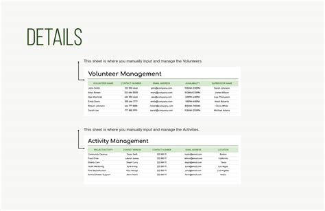 Volunteer Timesheet Template in Excel, Google Sheets - Download ...