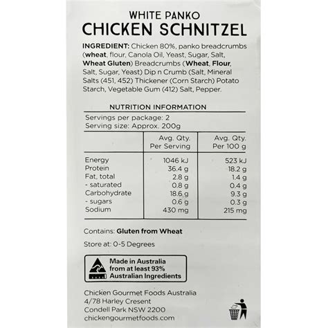 Buy Chicken Gourmet Foods White Panko Chicken Breast Schnitzel From Harris Farm Online Harris