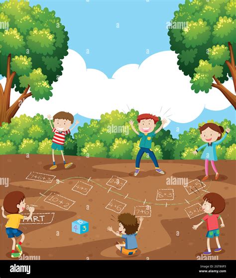 Children Playing Math Game Stock Vector Image & Art - Alamy