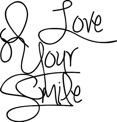 I Love Your Smile Cursive Typography Lettering 12916059 Vector Art At