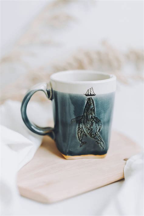 Whale Mug, Whale Gift, Handmade Ceramic Mug, Whale Watching, Ocean
