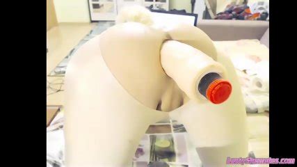 Blonde Shemale Gaping With Big Dildo Queefing Ass Hole