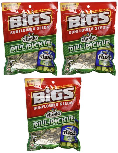 Bigs Vlasic Dill Pickle Sunflower Seeds Ounce Bags Pack Of