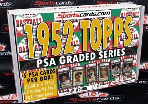 SportsCards.com 1952 Topps Baseball PSA Graded Series Mystery Box – 5 ...