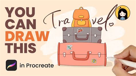 How To Draw Cute Travel Suitcases In Procreate Easy Tutorial For