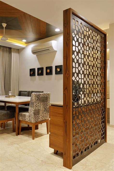 Wooden Partition Designs Between Living Dining