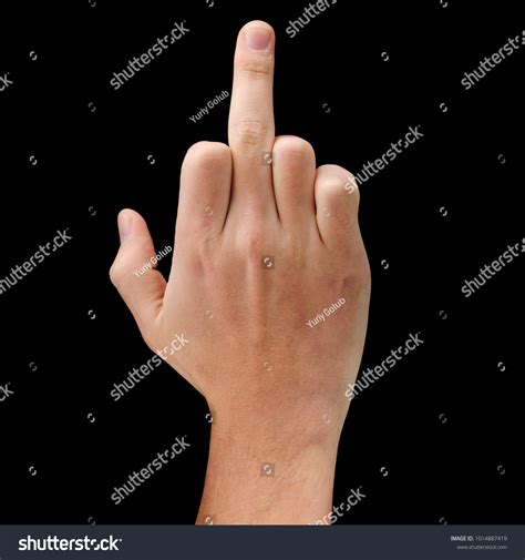 Fuck You Gesture Male Hand Showing Stock Photo 1014887419 Shutterstock