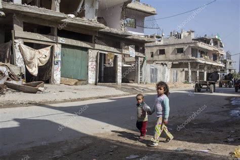 Shujayea Franja De Gaza Palestina 25 De Febrero De 2015 Caminata