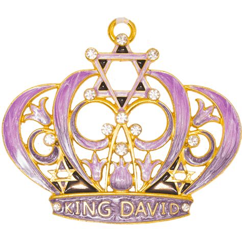 Purple Enameled Crown Of David Wall Hanging