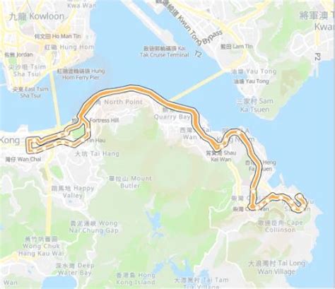 Hong Kong Bus Route No N8P Siu Sai Wan Island Resort To Wan Chai