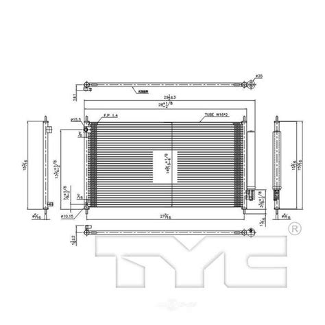 TYC A C Condenser 2013 2017 Honda Accord 2 4L 3 5L 4165 The Home Depot