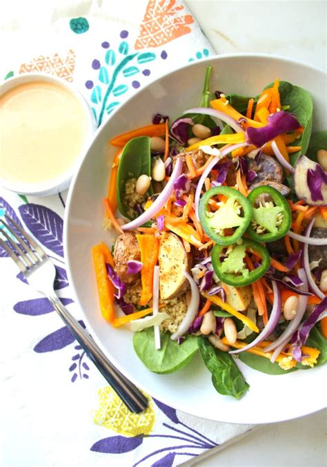 Rainbow Buddha Bowl With Tahini Dressing This Savory Vegan