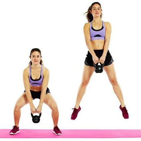 Kettlebell Jumping Squats By Nakeia B Exercise How To Skimble