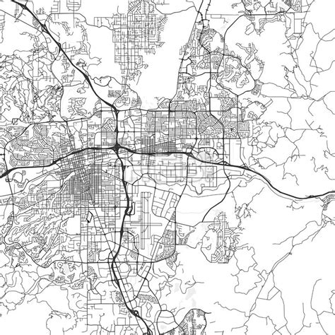 Sparks, Nevada - Area Map - Light - HEBSTREITS Sketches | Area map, Map ...