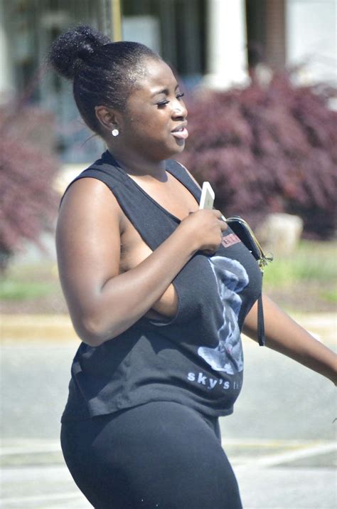 BBW Ebony Public Titty Slip ShesFreaky