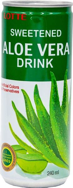 Напиток сокосодержащий Lotte Aloe Vera негазированный с мякостью алоэ ...