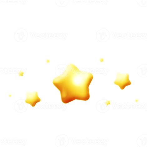 Many Glowing Yellow Star D Png