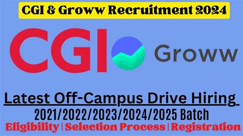 CGI Off Campus Drive For 2023 2024 2025 Batch Latest Internship For