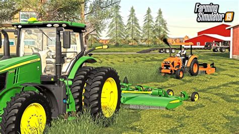 Mowing The Farm With Jd Batwing Kubota Multiplayer Roleplay