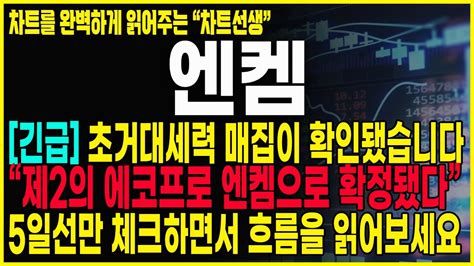 엔켐 긴급공시 초거대세력 확인 급등은 계속됩니다 추가매수타점과 목표가 확실하게 잡고 대응하겠습니다 엔켐 엔켐전망